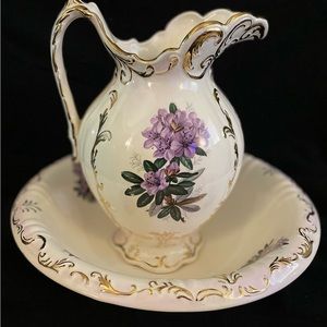 Vintage Pitcher and Water Basin